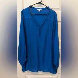 Counterparts Royal Blue V-Neck Blouse